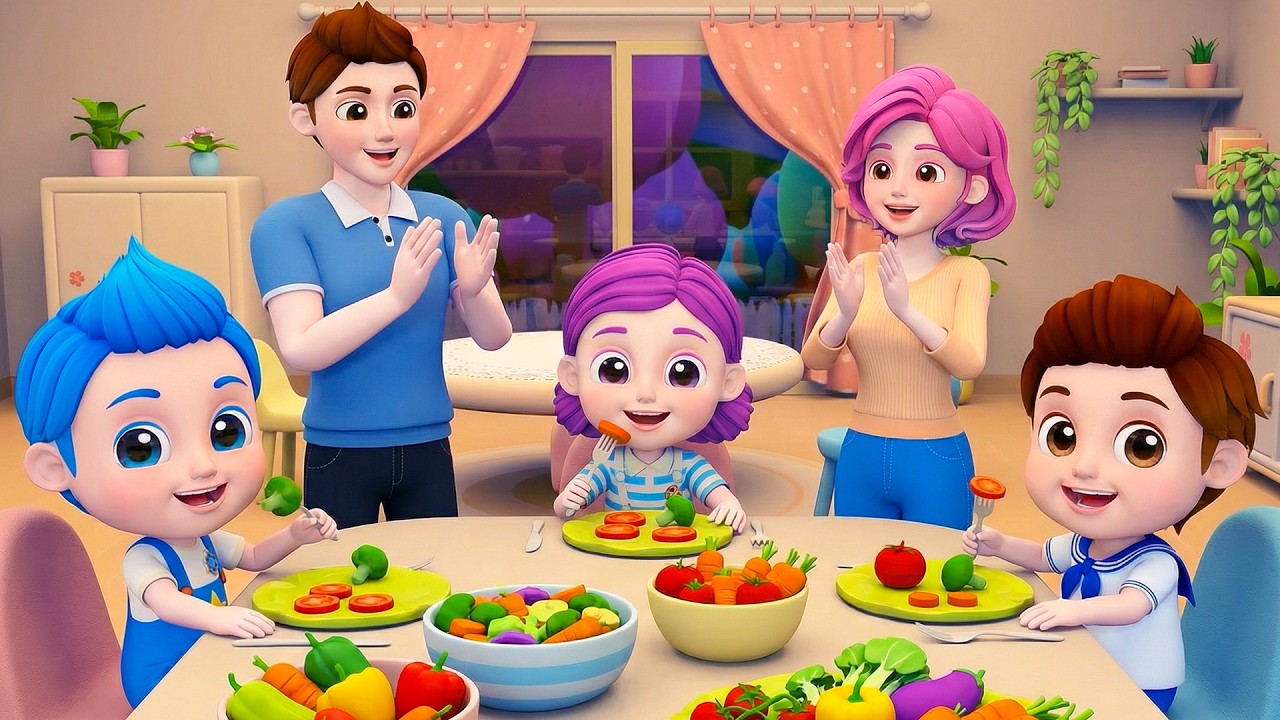 Dinner Time 🥦 Kids Learn to Love Vegetables 🥕 Fun Kids Songs & Nursery Rhymes 🍅 Bino Elf Funny