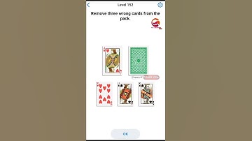 EASY GAME | LEVEL 152 Remove Three Wrong Cards From The Pack