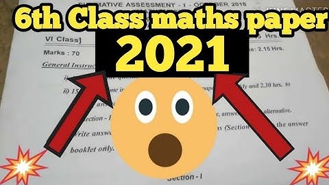 6th class maths question paper 2021 sa2 | 6th class fa 4 maths question paper 2021