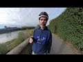 Pascal Briand skating on the Toulouse lake road