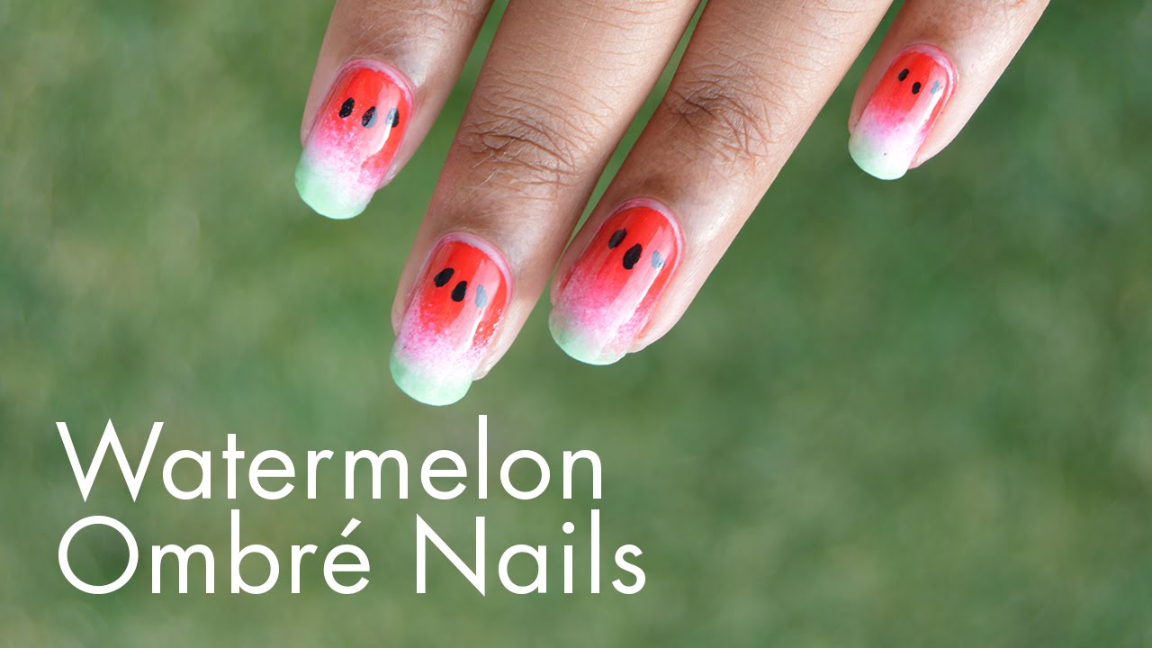 Watermelon Ombré Nail Tutorial | Charming Nails