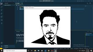 RDJ (ironman) sketch with python #ironman #rdj #sketch #coding #python #pythonprogramming #vscode