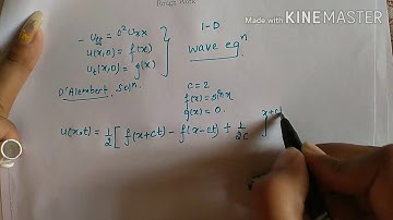 One dimensional Wave equation (part-2)