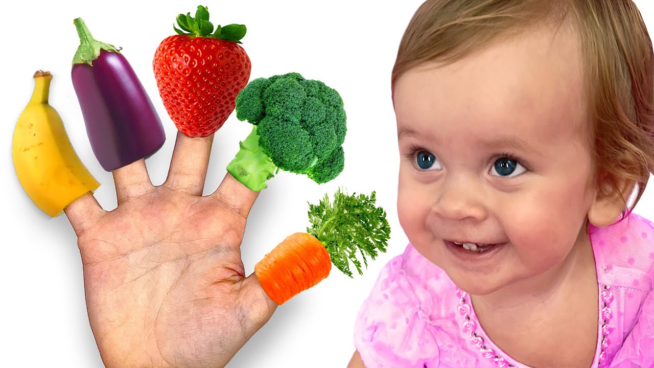Finger Family Song with Colors Vegetables by Maya and Mary - YouTube Music