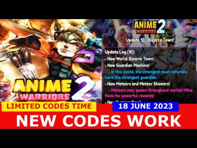 NEW UPDATE CODES [DUNGEONS+2x🍀⚔️] ALL CODES! Anime Warriors Simulator  ROBLOX