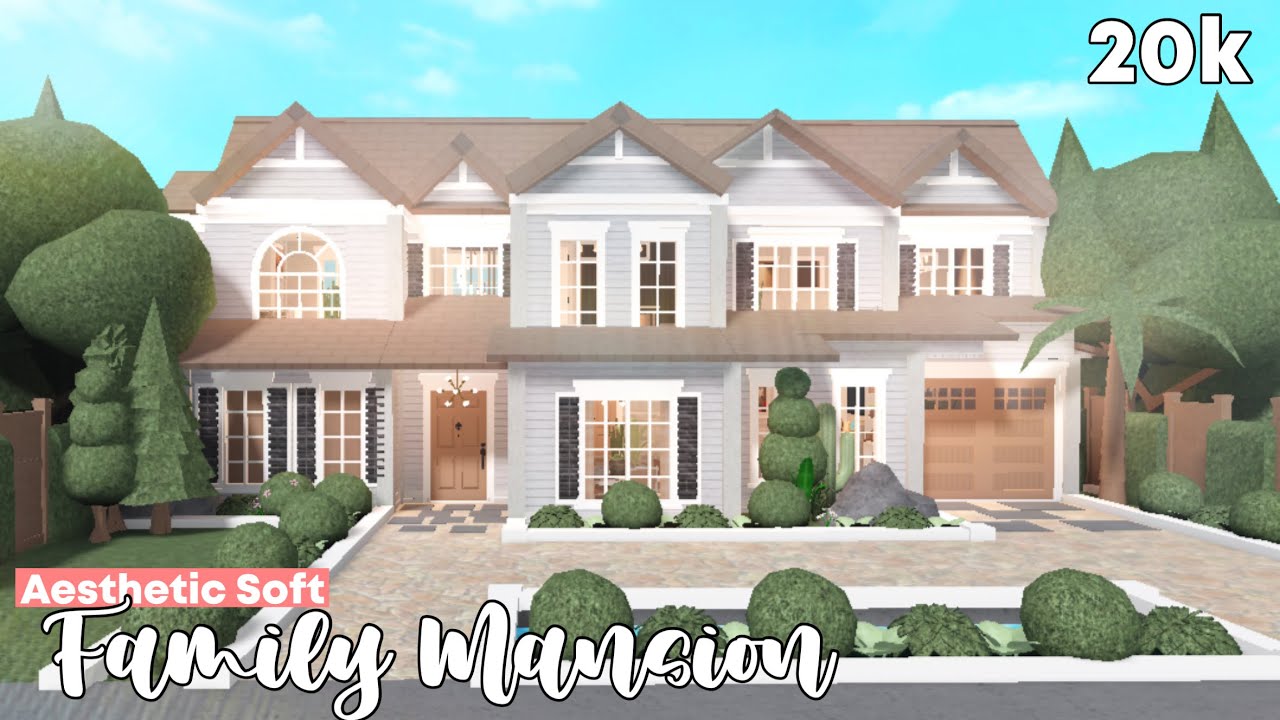 Roblox   Bloxburg 18k Aesthetic Soft Family Roleplay Mansion   No ...