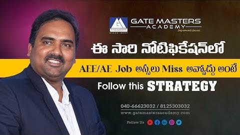 AEE PREPARATION STRATEGY 2024  | TGPSC | APPSC | AEE | AE | GATE MASTER ACADEMY#aeetspsc #aeecivil