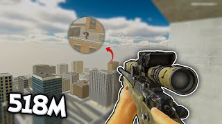 I Made KILL at 518 METERS without AIM! (Sniper 3D)