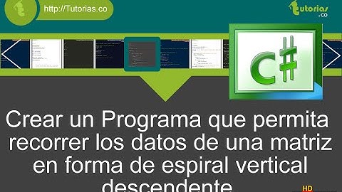 arrays – visualStudio c# (espiral vertical descendente)