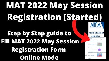 MAT 2022 May Session Registration (Started) - How to Fill MAT 2022 May Session Registration Online