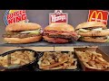 MUKBANG EATING Burger King Whopper, Wendy's Baconator, Mcdonald's Big Mac | Who Has The Best Burger?