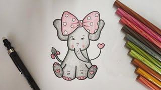 elephant step draw easy drawing beginners