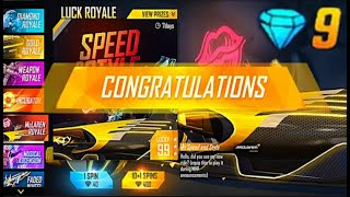 AMAZING LUCK ? SPIN NEW ROYALE ? GET GOLD CAR SKIN ? ANIMATION EMOTE ? FREE FIRE جربت حضي في الح