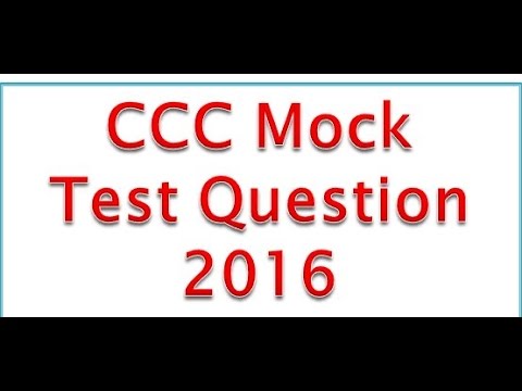 Doeacc Ccc Question Paper With Answers Pdf 2015