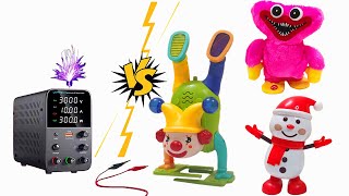 I Applied High Voltage to Electric TOYS | High Voltage VS Fun Clown & Christmas Snowman Collection