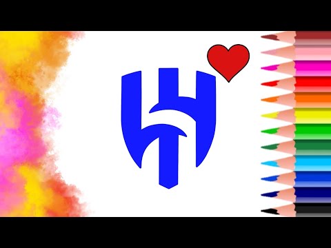 كيف ترسم شعار نادي الهلال السعودي خطوه بخطوه تعليم الرسم السهل للمبتدئين