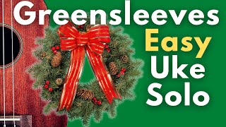Learn a Beautiful and Easy Ukulele Chord Solo!  &quot;Greensleeves&quot; (Tab on Screen) 🎄🎶