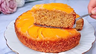 Easy and delicious peach upside down cake recipe. Very soft and fluffy. Easy Baking screenshot 3