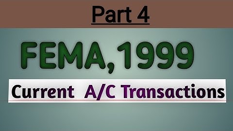 Current Account Transactions..sec5..FEMA,2000.......schedule I, II, III...