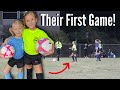 THEIR FIRST SOCCER GAMES OF THE SEASON LEAVING IT ALL ON THE FIELD 