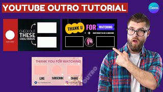 How To Make Outro For YouTube Videos (FAST) | FREE End Screen Templates 🔥 | Canva Tutorial
