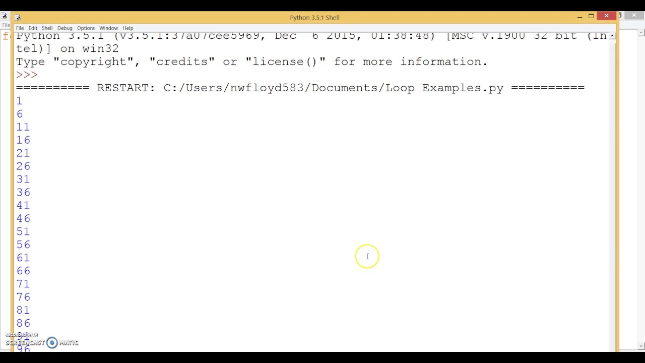 CTI 110: PythonCh3 ForLoopRange
