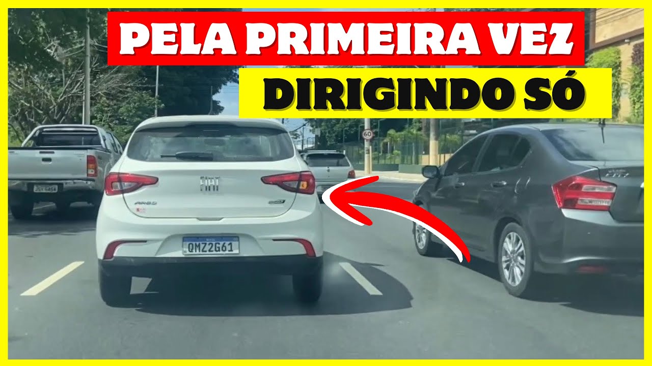ALUNA DIRIGINDO SOZINHA PELA PRIMEIRA VEZ.