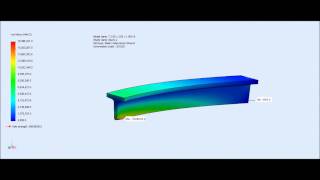SolidWorks 2011, Simulation,, Stress Analysis on a Simple T Beam