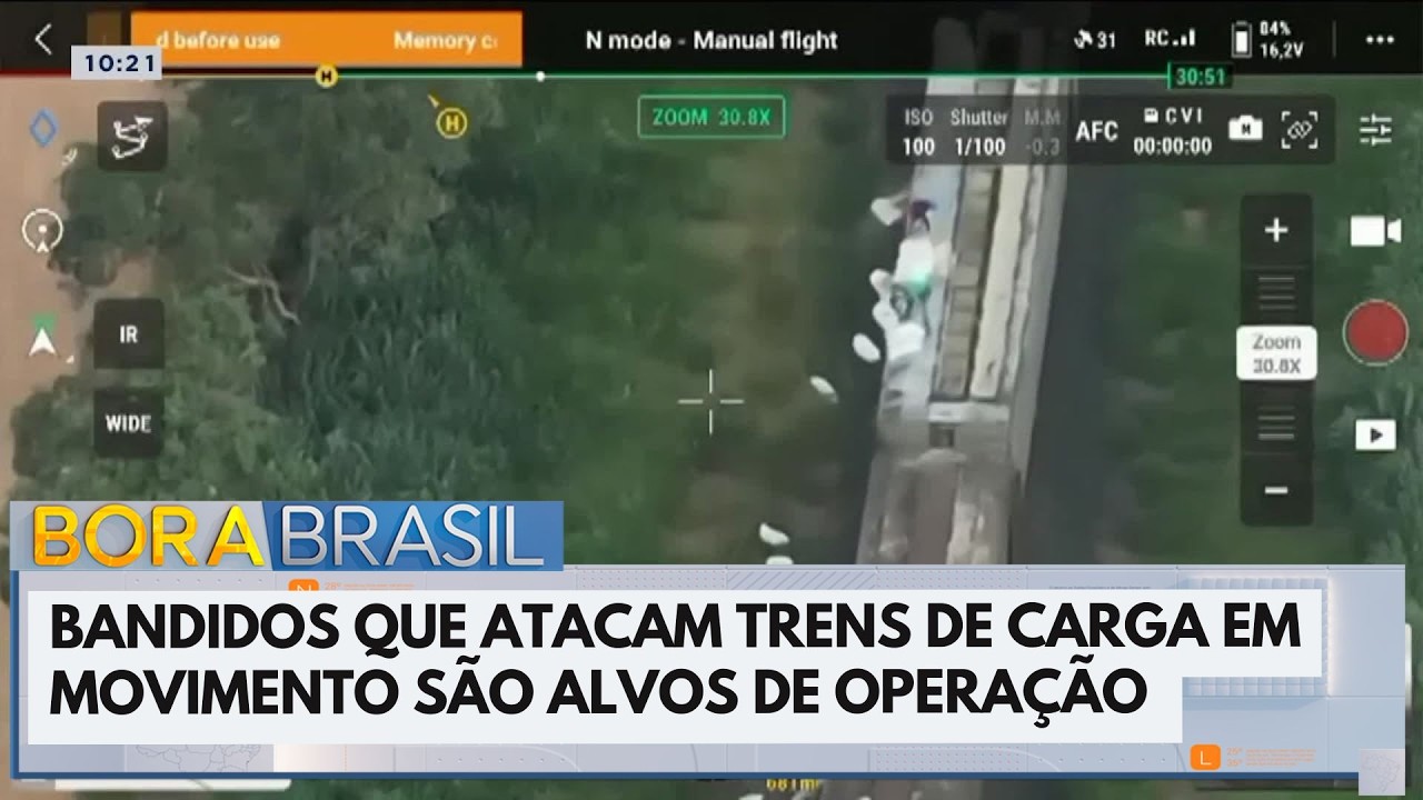 Bandidos saqueiam trens de carga em movimento | Bora Brasil