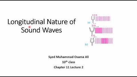 longitudinal nature of sound