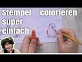 Stempel ausmalen | colorieren schnell und einfach mit Art Crayons