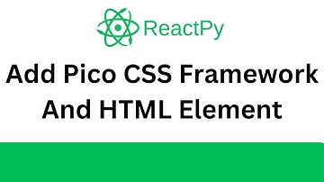 ReactPy Tutorial - Add Pico CSS Framework