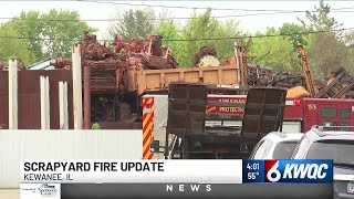 Officials: Large fire at scrapyard powered by fuel tanks that failed