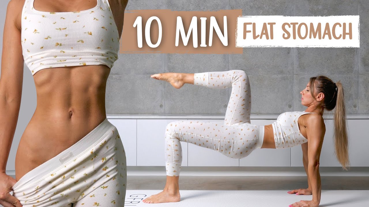 10 MIN FLAT STOMACH & ABS Pilates Workout - Do This Everyday! No Equipment, At Home