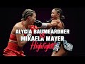 Alycia Baumgardner vs Mikaela Mayer 🥊 FULL HIGHLIGHTS | Intense Rivalry &amp; Fight#MayerBaumgardner