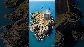 Building a Massive Stone Castle on an Island | Realistic Construction Timelapse// @Buildify-A