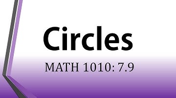 Circles: Equations and Graphs (MATH 1010 Lesson 7.9)