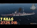 World of WarShips | Zao | 7 KILLS | 272K Damage - Replay Gameplay 4K 60 fps