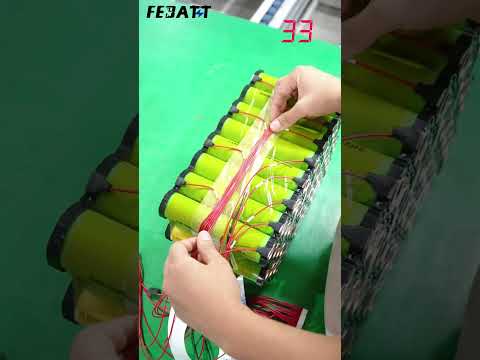 1 min challenge | Assemble the lithium battery pack for motorcycle! #diy #batteryfactory #battery