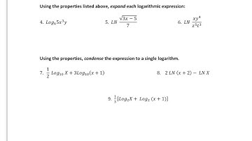 3.3 properties of logarithms