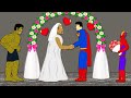 Granny vs Superman Wedding Funny Animation - Drawing Cartoons 7