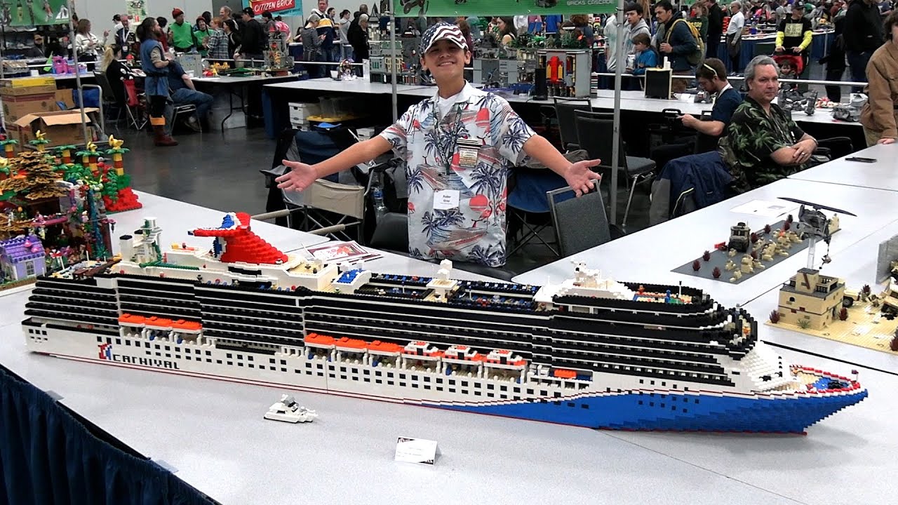 Huge LEGO Carnival Miracle Cruise Ship