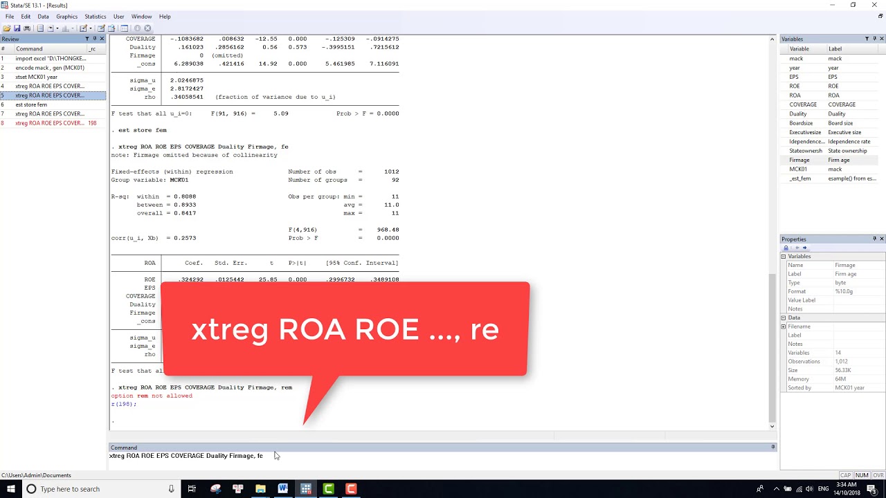 Mô hình hồi quy OLS  How to STATA