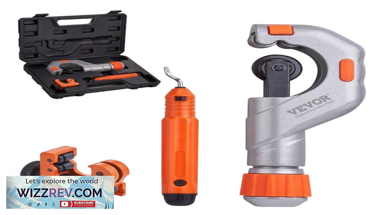 VEVOR 3PCS Tubing Cutter Set Heavy Duty Pipe Cutter 3 16" 2"OD Mini