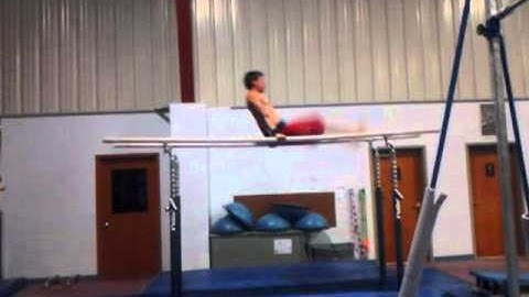 Double backflip on parallel bars