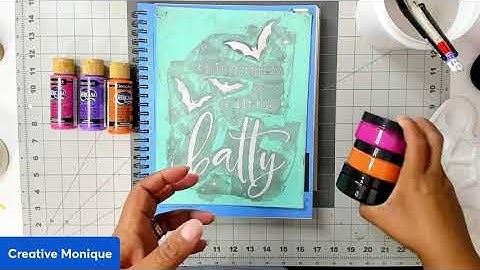 Mixed Media Art Journal Page-A Little Batty Chalk Couture