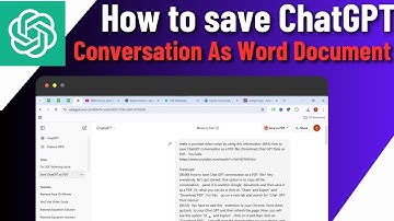 How To Save Chatgpt Conversation As Word Document (2 Methods)