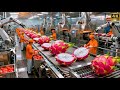 Inside the Dragon Fruit Mega-Factory: From Exotic Cactus to Pink Nectar (Full Process)