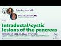 Intraductal/cystic lesions of the pancreas - Drs. Basturk & Klimstra