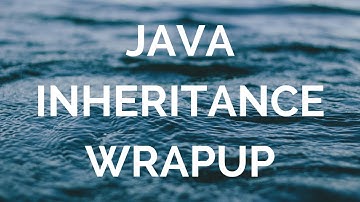 java inheritance summary (manohar academy)